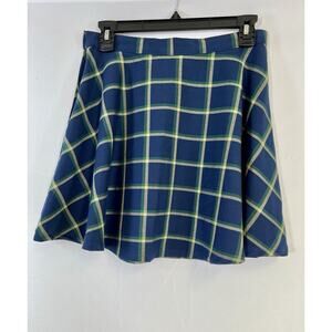 American Apparel Plaid Mini Skirt Academia Punk Y2K Tennis Goth Green Blue Sz M